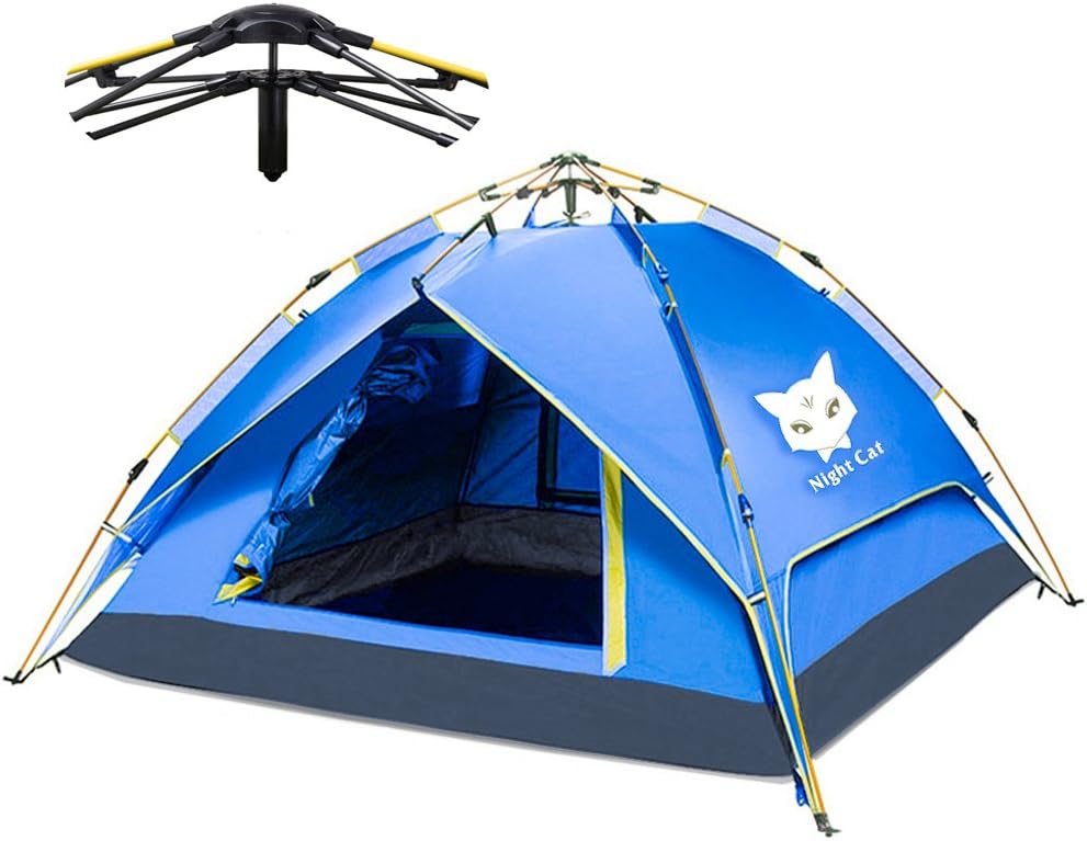 Single Person Pop Up Tent Night Cat Pop-up Camping Tent:1 Person