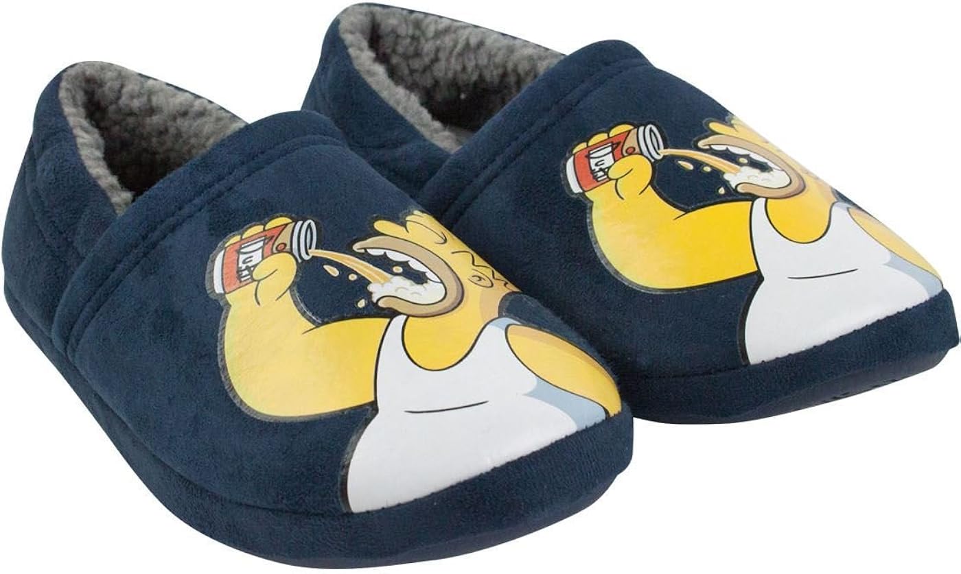 simpsons slippers mens