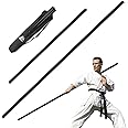 PHYSKOW 4ft & 6ft Collapsible Bo Staff – Foam-Padded Martial Arts Training Staff for Safe Practice, Portable Design with Carry Bag