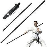 PHYSKOW 4ft &amp; 6ft Collapsible Bo Staff &ndash; Foam-Padded Martial Arts Training Staff for Safe Practice, Portable Design with Carry Bag