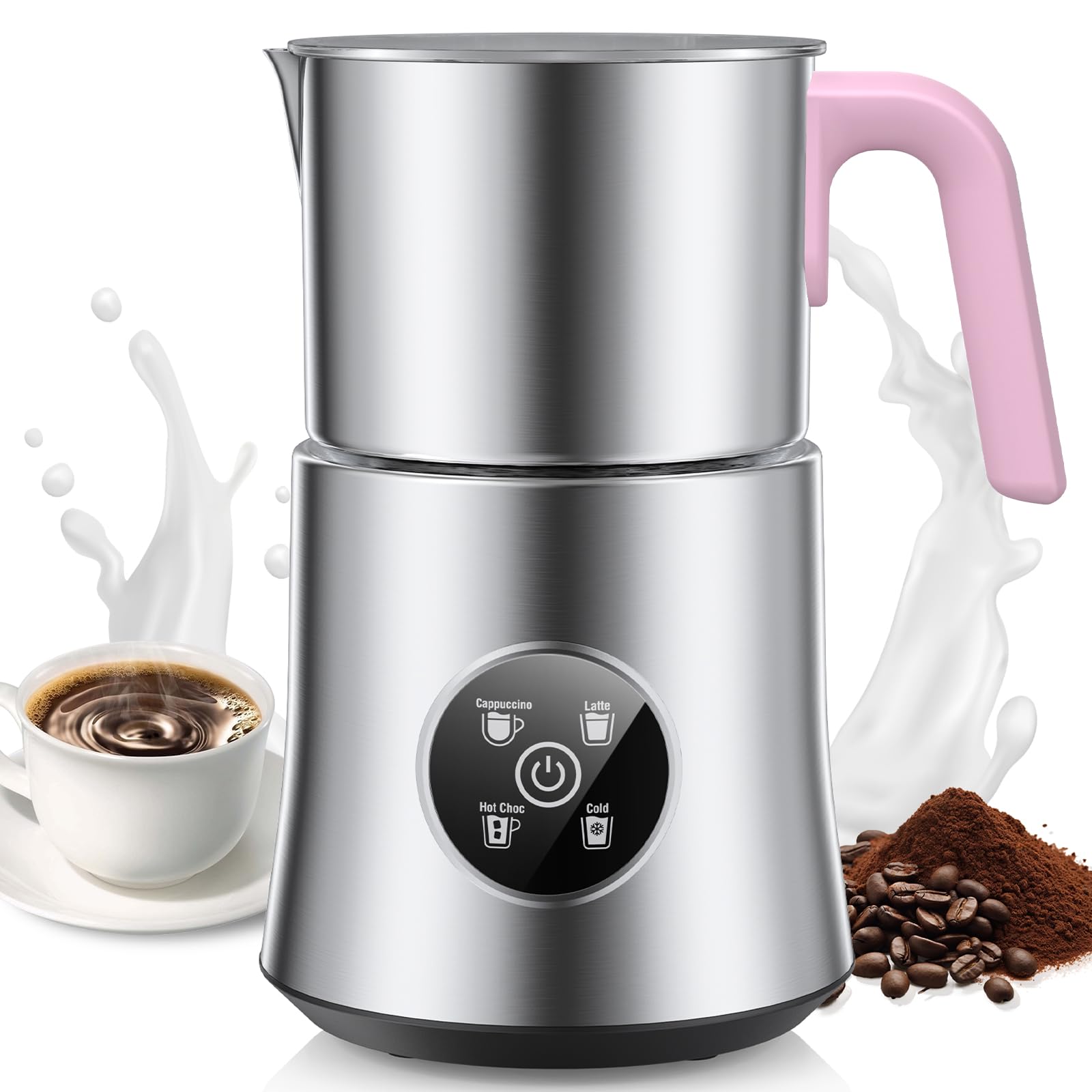 Milk Frother and Steamer, 30.44Oz./900ML Large Capacity Stainless Steel Jug