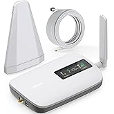 Cell Phone Booster for Home Office | Boosts 5G & 4G LTE | Cell Phone Signal Booster for All U.S. Carriers-Verizon, AT&T, T-Mobile & More | for Band 12/17,13,5,25/2,4 | HD Display | App | FCC Approved
