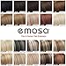 Emosa 100% Straight Remy Human Hair Clips In Extensions Chestnut Brown 7 Piece Set (15'' 7Pcs, #6)
