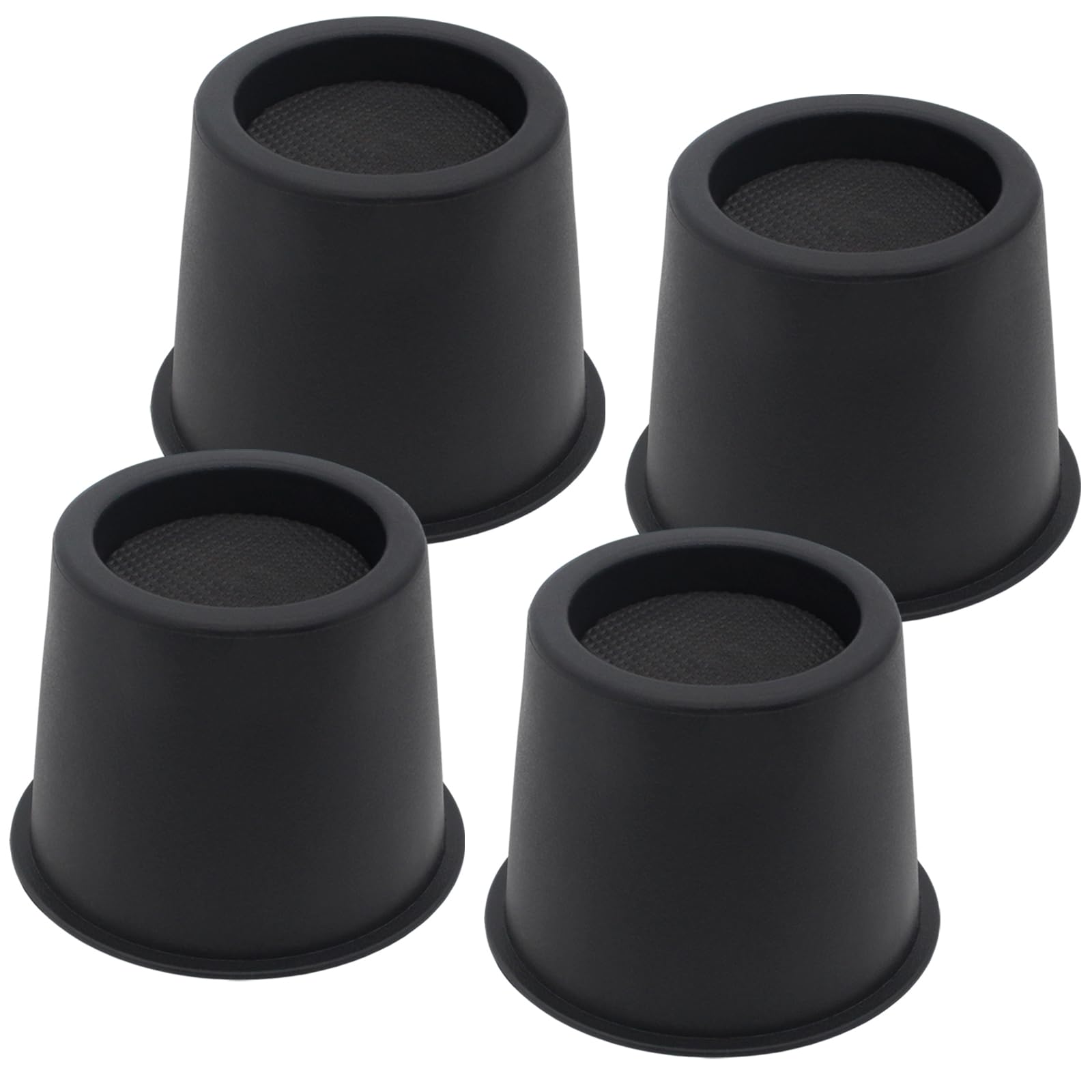 Photo 1 of HANIHUA Bed Risers 4 inch Furniture Risers Heavy Duty, 4 Pack Table Risers Bed Lifts Risers for Sofa, Couch, Desk, Cabinet, Bed Frame Risers Supports Up to 3,600 Lbs Black