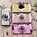 MeiQing New Modern 3D Vintage Style Bling Camera Design Soft Cover with Strap Rope and a Screen Protector for 6.5