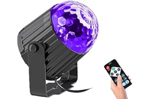 RAYXEMDAC UV Black Light,Flood Light with Plug 6W LED,Neon Glow for Glow Party,Halloween, Fluorescent Poster,Body Paint, Aqua