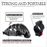 GOFRIEND Bike Lock 5 Digit Resettable 1.2m x 12mm Blue TY566 view 3