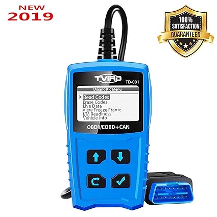 Tvird OBD2 Auto Diagnóstico,OBD II Escáner Motor Detector de Fallas Eliminar Códigos Error,Adecuado para Coche con Modo OBD2 / EOBD/Can e Interfaz ...