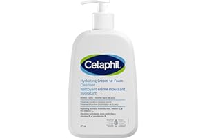 Cetaphil Cream to Foam Face Wash, Hydrating Foaming Cream Cleanser, For Normal to Dry, Sensitive Skin, with Soothing Aloe,Gly