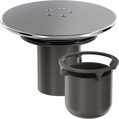HNNHOME Chrome Shower Drain Cover 90/115mm Hair Catcher Removable Top