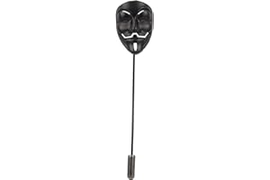 Knighthood Black Anonymous Mask Lapel Pin Badge Coat Suit Wedding Gift Party Shirt Collar Accessories Brooch for Men