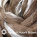 Shetland Wool TUSSAH Silk Combed Top Roving for Spinning, Felting, Blending. Soft & Lofty Fiber Blend, Natural Moorit Brown