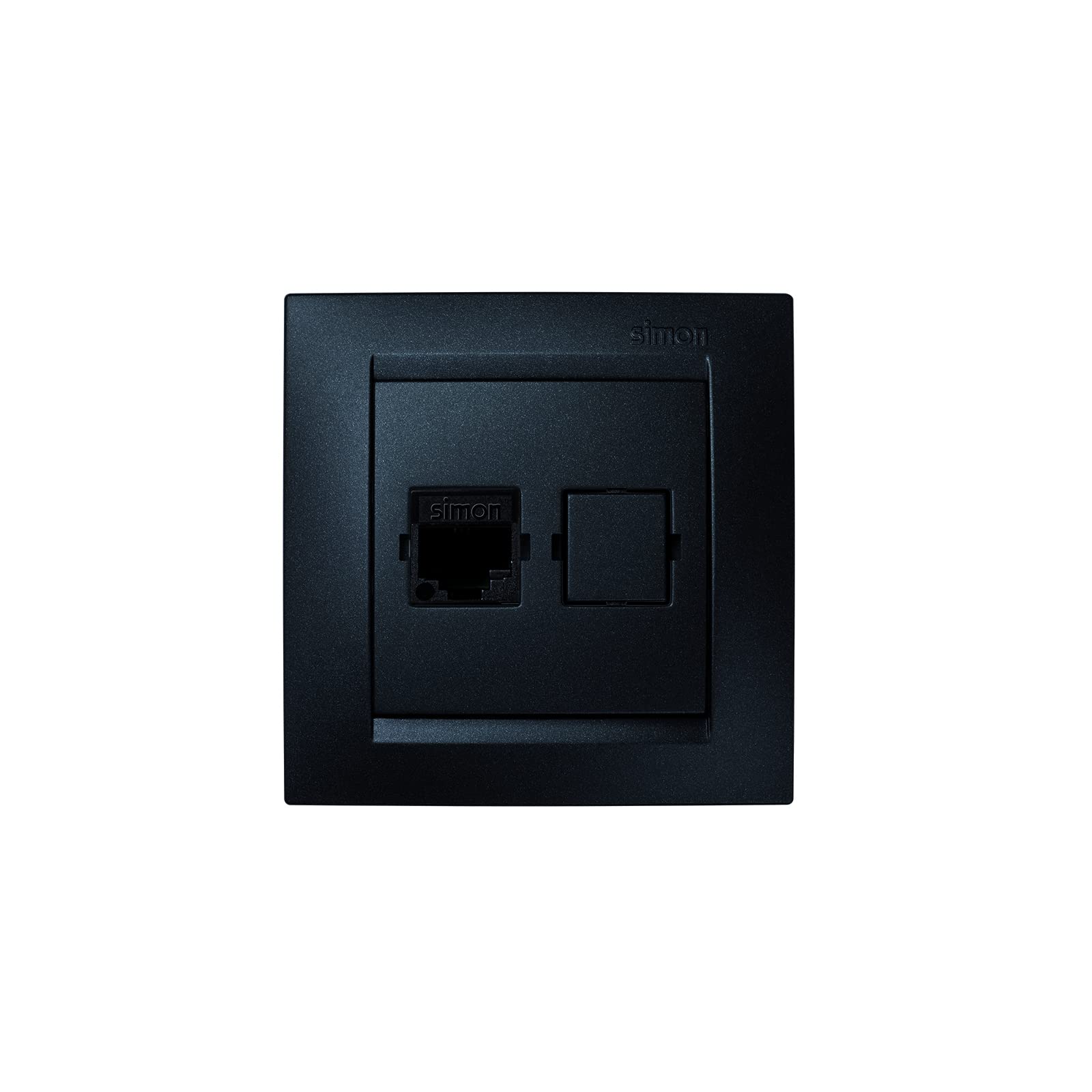 Simon 15 Phone Socket Color, Thermoplastic, Graphite Grey, 0