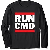 Run-CMD Funny Command Prompt Computer Programmer Long Sleeve T-Shirt