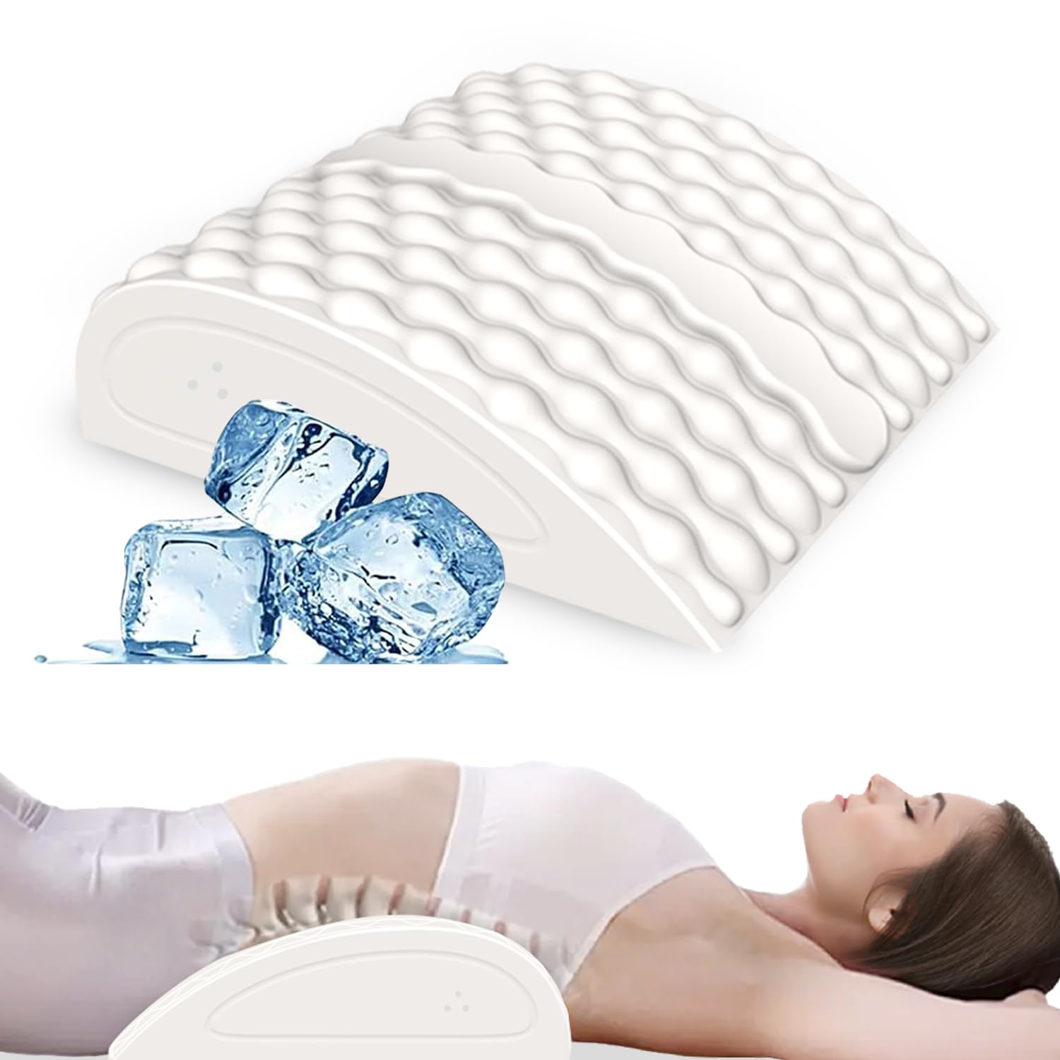Photo 1 of Hot & Cold Therapy Sciatica Pain Relief Pillow, Ice Massage & Heating Strecthing - Lumbar Support Pillow Immediate Relief for Back Hip Leg & Knee, Smooth Skin Touch - Ultra Soft - 100% Natural