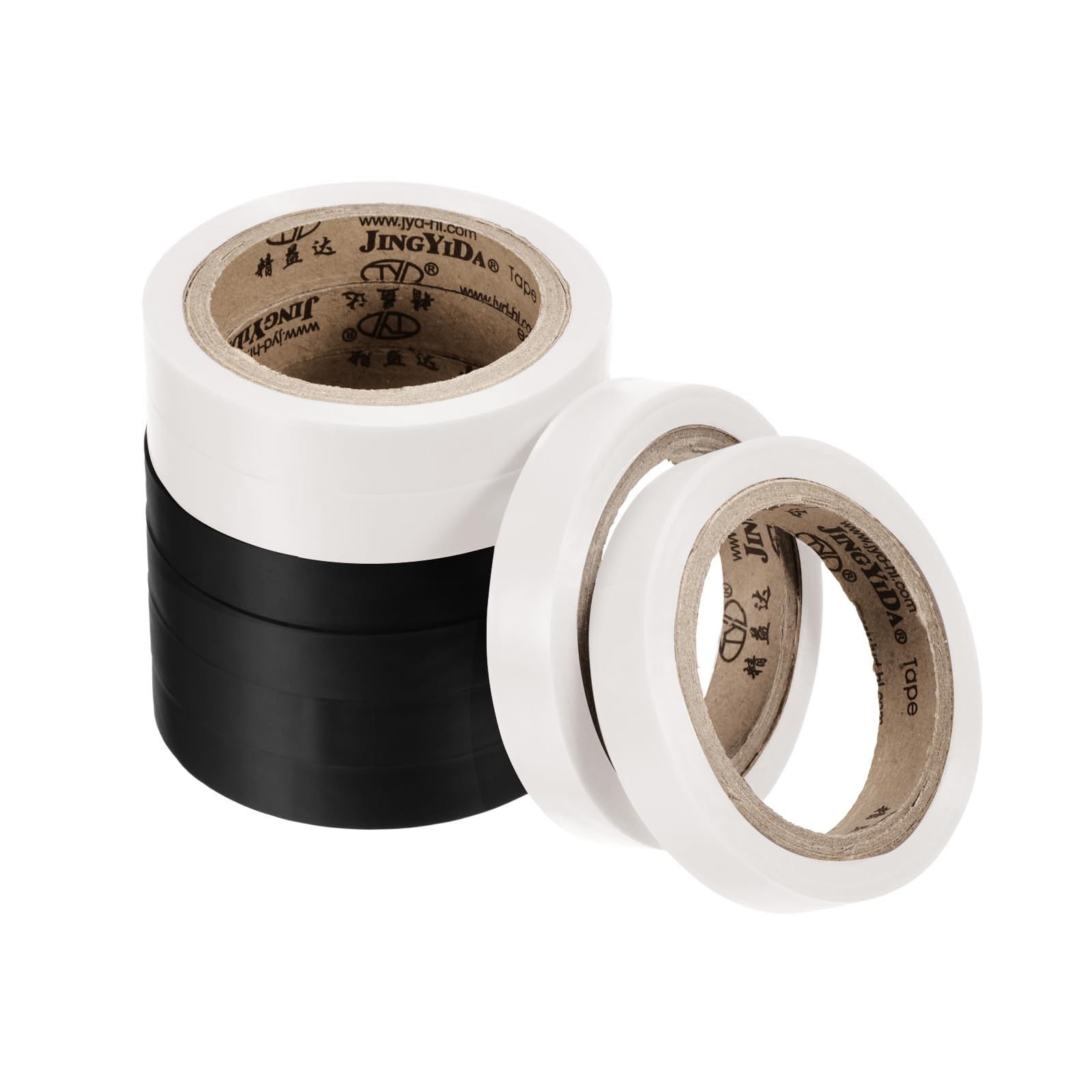 M METERXITY 8 Pack Racquet Overgrip Tape - Badminton Tennis Racket Grip Finishing Tape Wrap Tape Sticky Non-Slip, Apply to Tennis Racket (26Ft, Black/White)