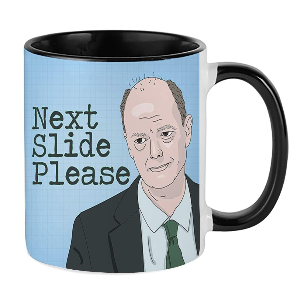 Chris Whitty Next Slide Please.. Coffee Tea Cocoa Soup Daily use Mug Birthday Gift Party gage Keepsake C Handle Unique Ceramic Cup Mug. (Black Inside and Handle)