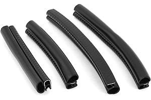 XMHF Car Rubber Sealing Sealed Strip Door Guard Buffer Protector Black 4pcs