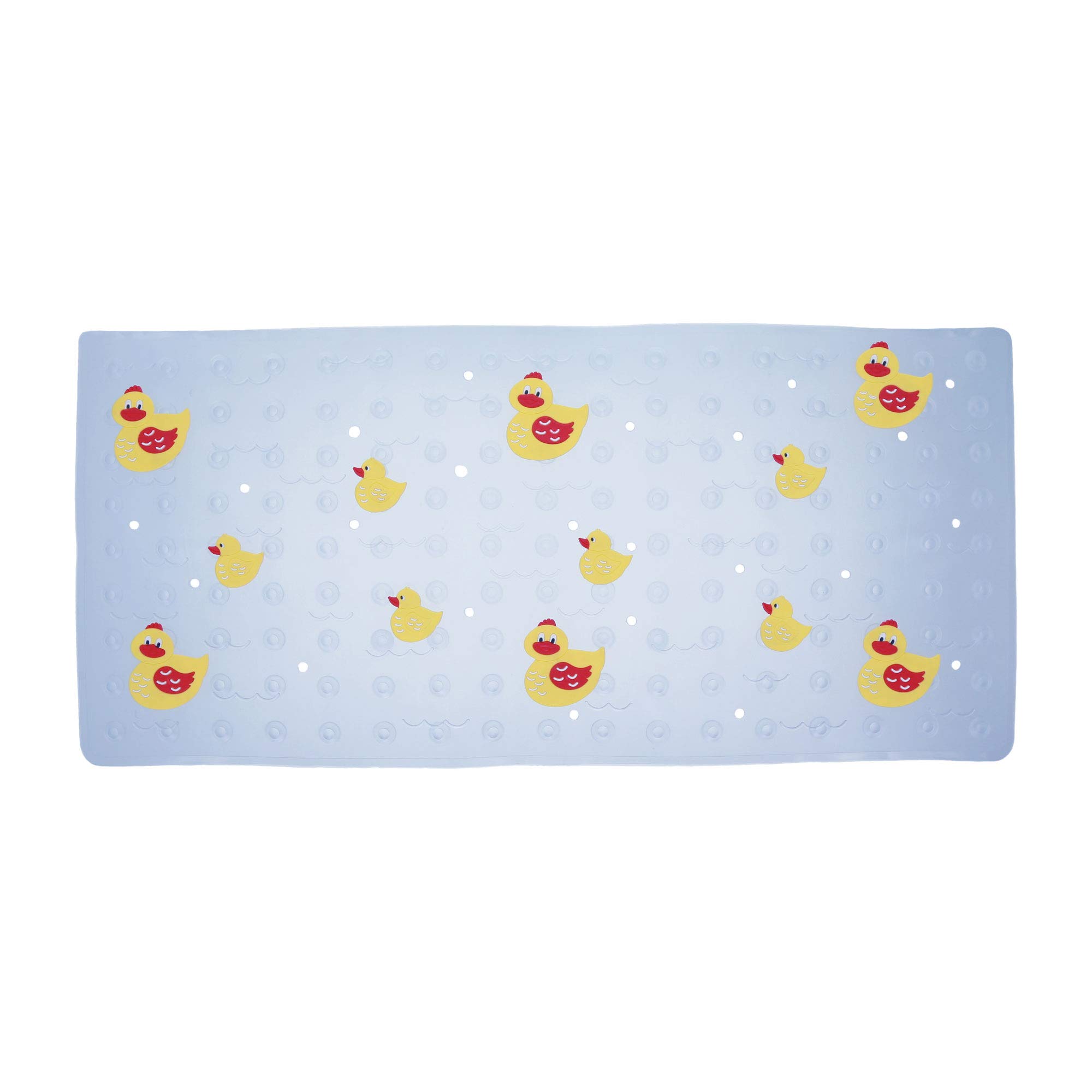 Aztex Non-Slip Ducky Design Bath Mat for Kids & Toddlers, Suction Cups, PVC, 72cm x 35cm