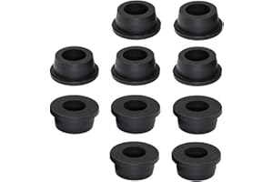 SAI FEI ER 10 pcs 3/4" Drill Hole，3/8" ID black Silicone Top hat rubber grommets for Wiring，Automotive，Firewall，Hole Plug，Desk，Screw，Water and Gas pipe，Drain，House Siding，Cable Bushing，Glass，Wire plug