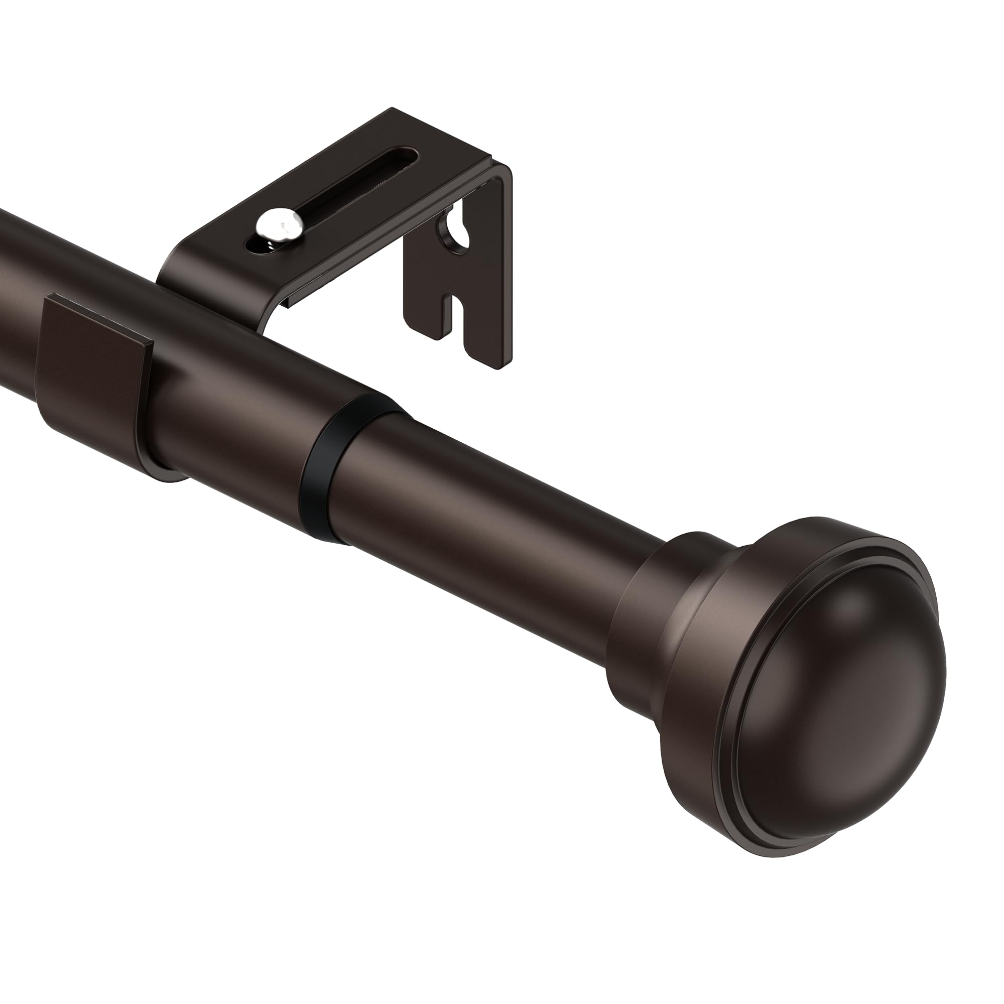Photo 1 of Brown Extra Long Curtain Rods for Windows 120 to 240 Inch, 1 Inch Adjustable Heavy Duty Curtain Rod Extra Long Set, Easy to Install with 5 Brackets, Suitable for Bedroom, Outdoor.