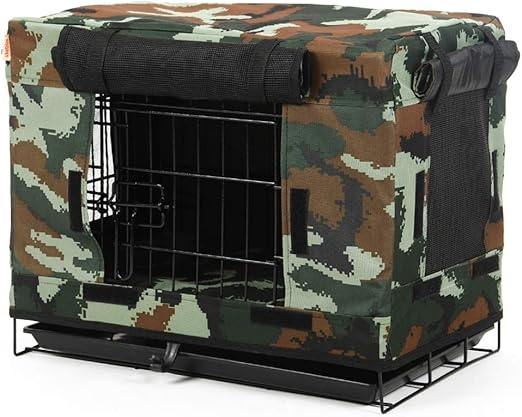 camo dog crate cover
