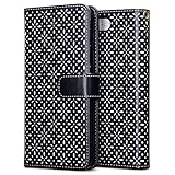 iPhone 7 Plus Case - Terrapin iPhone 7 Plus Women's Case - Floral Etched Wallet Clutch - Card Slots - Money Pocket - ID Window - Wristlet - Magnetic Closure - Black