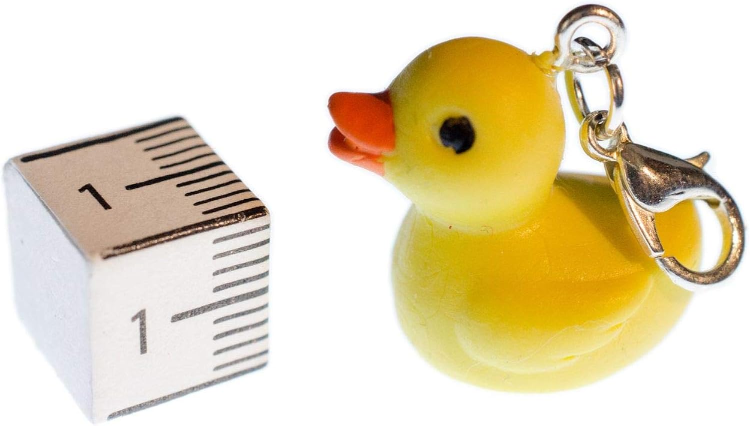 Miniblings Duck Rubber Ducks Charm Pendant Zipper Pull Squeaky Bath Duckie, Multicolored, 20mm - Image 3