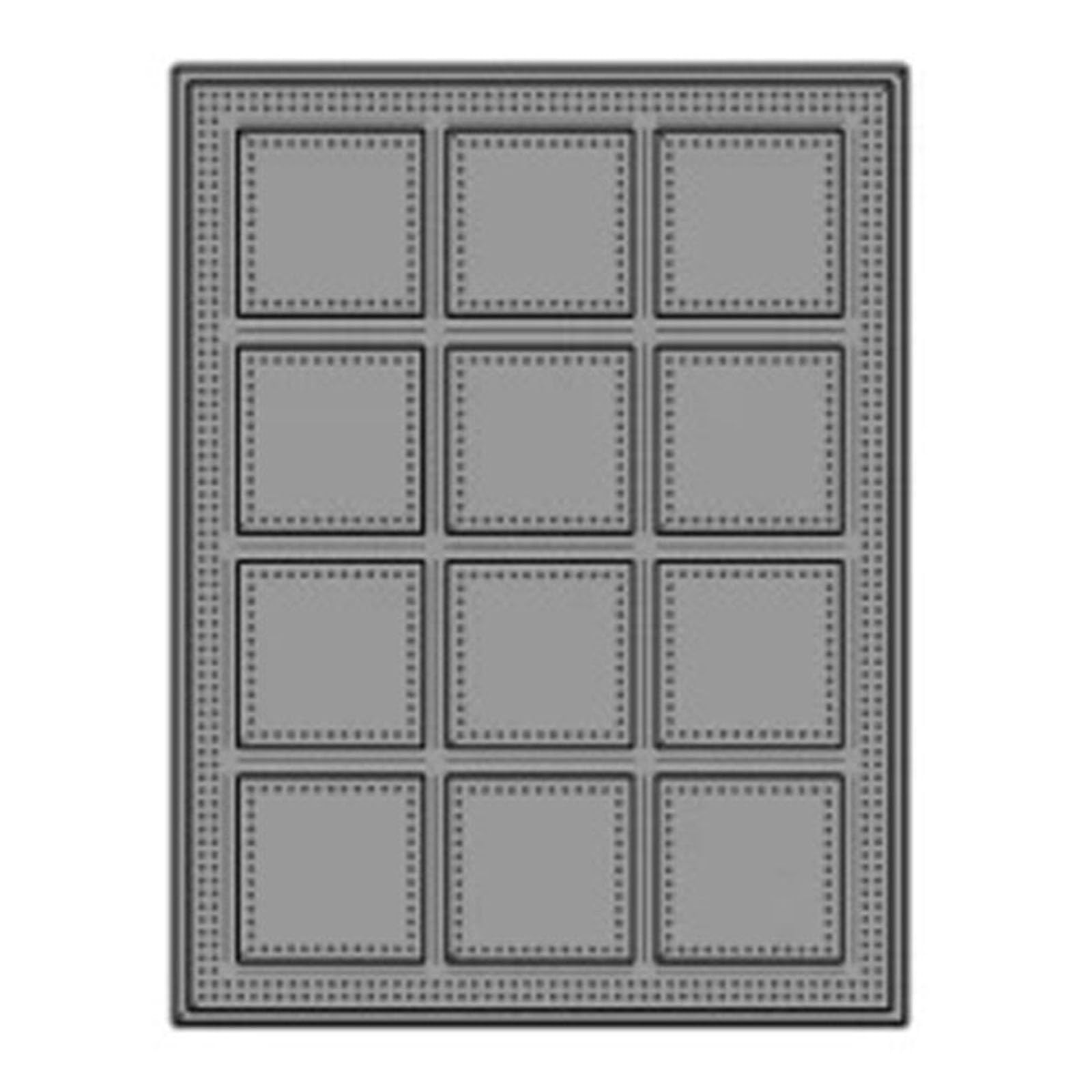 Dotted Square Frame Set Background Metal Cutting Dies for Card Making DIY Scrapbooking Die cuts Template Mould Tool Art Crafts Die cuts Photo Album Decor Paper Crafts