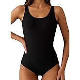 Aleumdr Womens Color Block Print One Piece Swimsuits Athletic Training Swimwear Bathing Suits