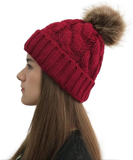 Amazon Co Jp 女性カジュアル固体ステッチ屋外ぬいぐるみボール帽子かぎ針編みニットビーニーキャップ レディース メンズ 大人 帽子 ニット ベレー帽 キャップ ウール ウォーマー 綿 無地 防寒 保温 可愛い 厚手 保温 春 秋 冬 通学 自転車 通勤 誕生日 クリスマス 新年