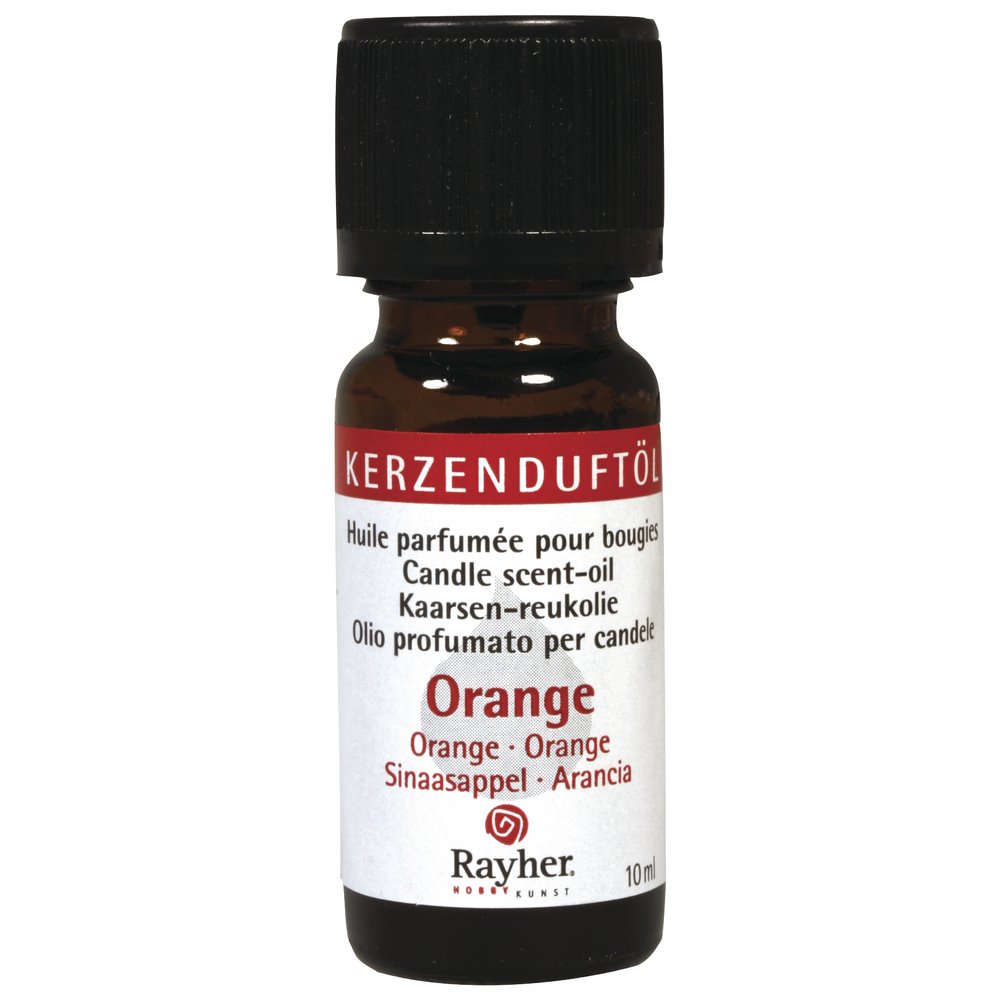 Rayher Scented Oil Bottle For Candles, 10 ml, Orange