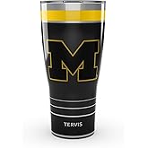 Tervis Traveler Michigan Wolverines - Night Game Triple Insulated Tumbler Travel Cup Keeps Drinks Cold & Hot, 30oz, Stainless Steel