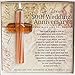 The Grandparent Gift Co. Handmade Glass Cross with 50th Wedding Anniversary Wishes