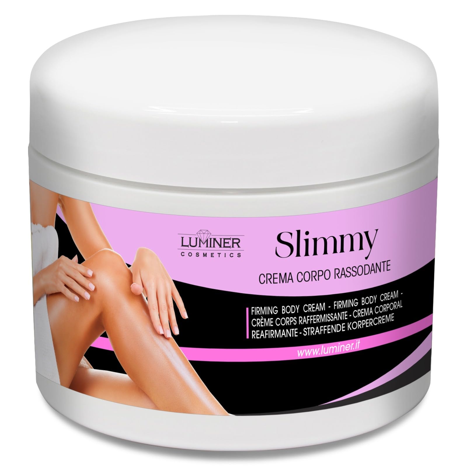 LUMINER® Anti-Cellulite Cream, 200 ml Intensive Treatment for Legs, Buttocks and Belly, Made in Italy, Firming Body Cream with Caffeine and Vitamin E for More Toned and Compact Skin