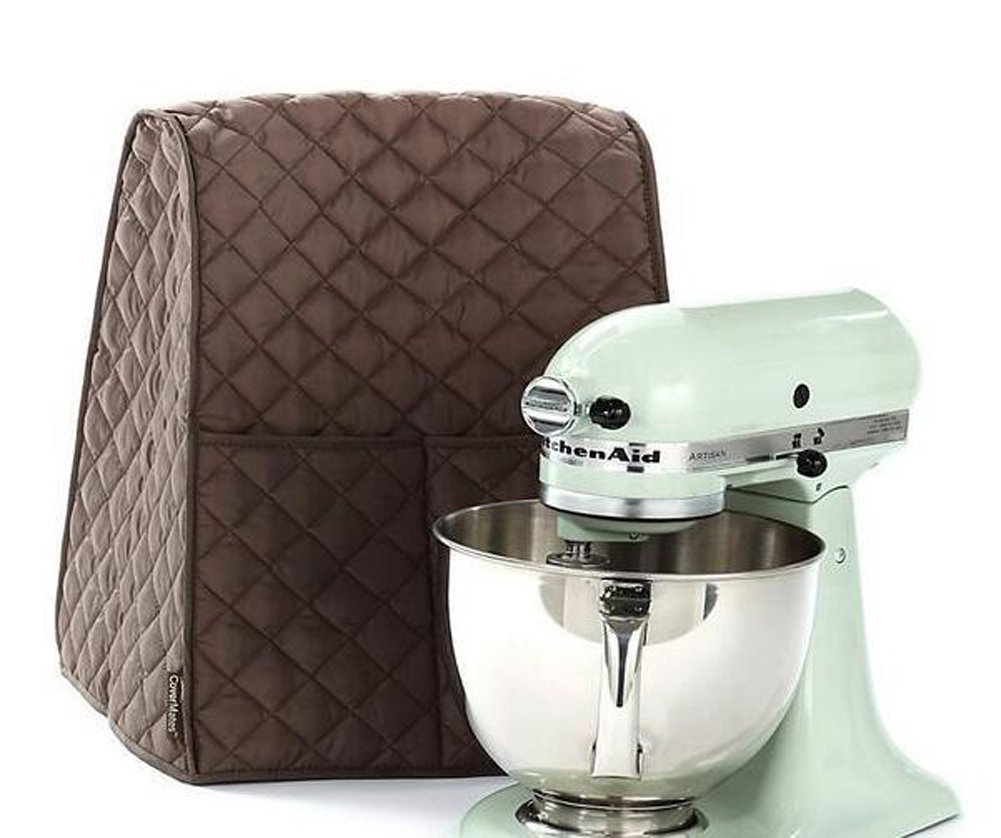 WOMACO Stand Mixer Cover - Dust Proof Cover for for Kitchenaid,Sunbeam,Cuisinart,Hamilton Mixer (Coffee, 17"x12"x12")