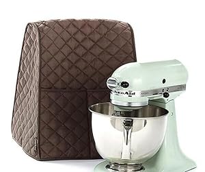 WOMACO Stand Mixer Cover - Dust Proof Cover for for Kitchenaid,Sunbeam,Cuisinart,Hamilton Mixer (Coffee, 17"x12"x12")