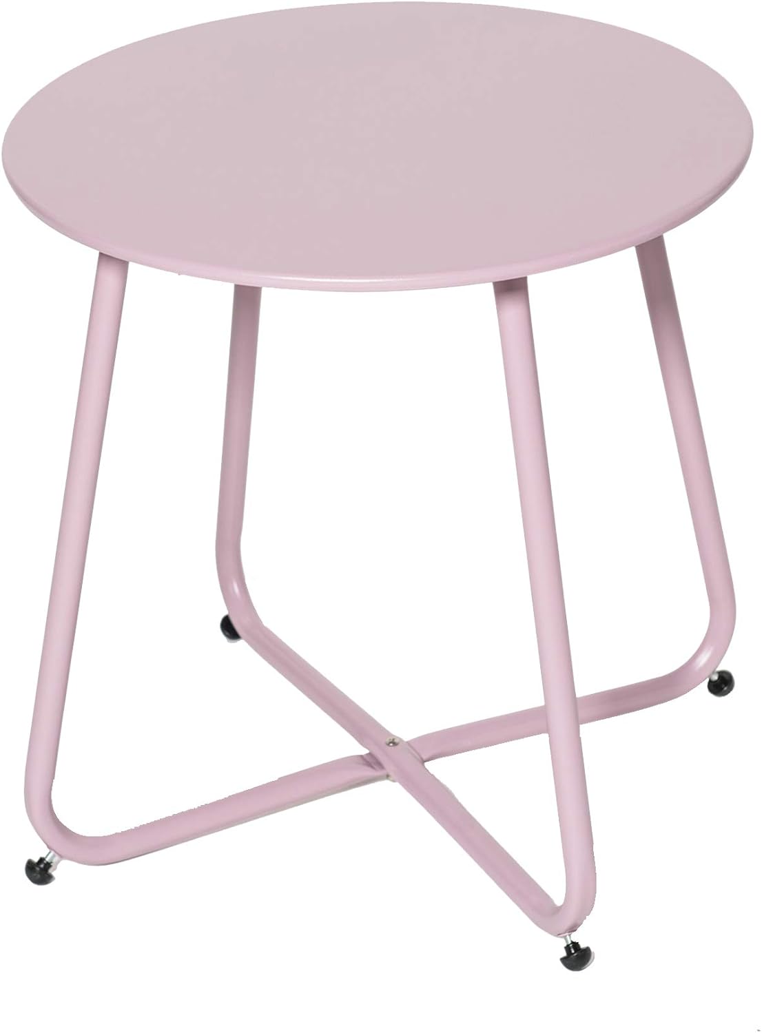 Amazon Com Grand Live Steel Small Round Bistro Side Table Outdoor Indoor Ottoman Tray Side Table Snack Table Patio Coffee Table Anti Rusty Pink Purple Furniture Decor