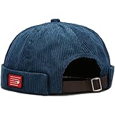 Quanhaigou Brimless Sailor Cap,Adjustable Rolled Cuff Skull Beanie Hats for Men Women