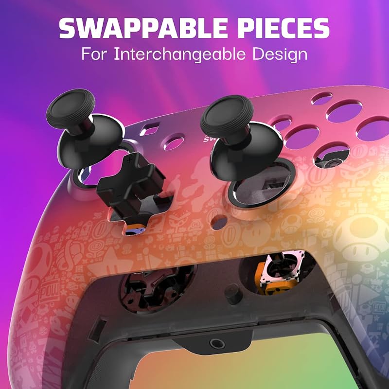 Switch Rematch cablato controller STAR SPECTRUM licenza ufficiale by Nintendo - Customizable buttons, sticks, triggers, and paddles - Ergonomic Controllers