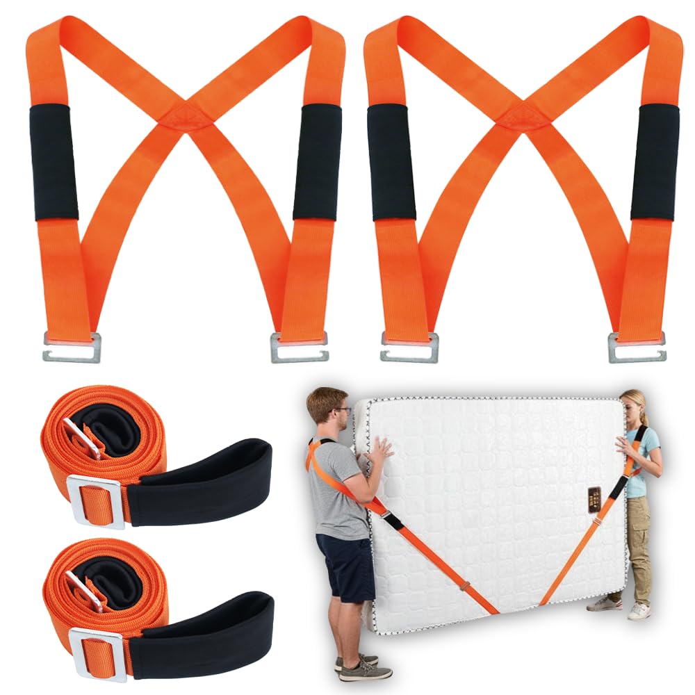 Japard Shoulder Moving Straps for Furniture - Moving Lifting Carrying Straps for 2 Man/Women Movers Support 444Lbs
