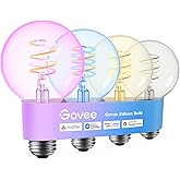 Govee Edison Bulbs, G25 Smart Vintage Light Bulbs, RGBWW, E26 Base 4 Pack | RGBWW and Tunable White, Compatible with Matter, Alexa &amp; Google Assistant, Vanity light bulb for Living Room Kitchen