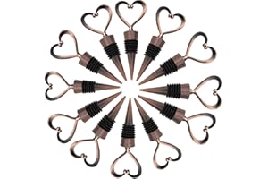 24PCS Heart Wine Stopper Party Favors Bridal Shower Love Wine Bottle Stopper Wedding Anniversary Party Gifts Gold Birthday Pa