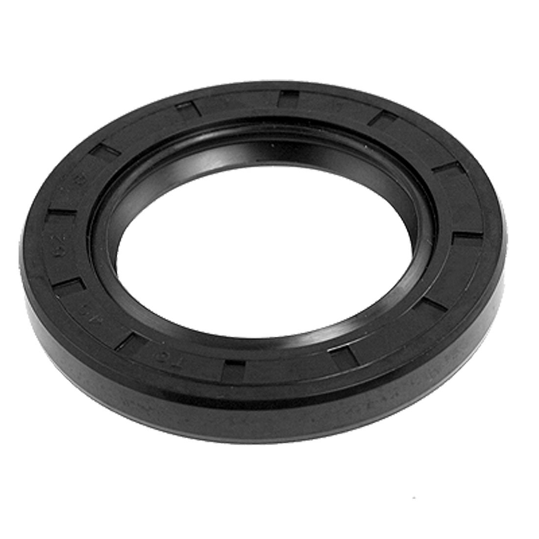 sourcing map Metric 40mm x 62mm x 8mm TC Double Lip Oil Shaft Seal Black