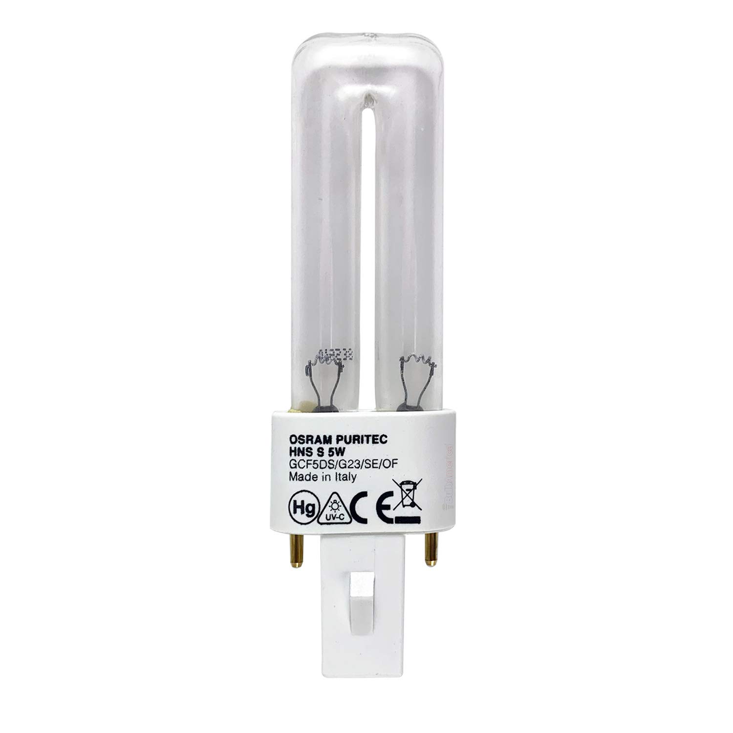 Osram HNS S 5 Watt G23 Puritec Germicidal Ultraviolet Lamps
