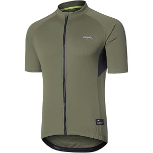 ARSUXEO Cycling Jersey Men Short Sleeve Slim Fit Bike Shirt Lightweight