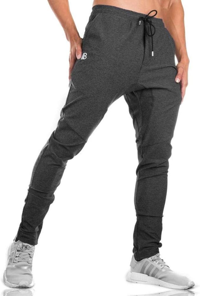 Mens Jogging Bottoms Knitted Casual Sports Pants Men's Fitness Trousers