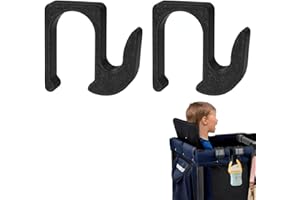 GOQEUT 2PCS Multipurpose Side Hooks, Stroller Hooks for Bags Wonderfold Wagon W4 & W2, Hang Everything Within Reach, 30 lb Weight Capacity Upgraded