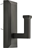 HIGH & MIGHTY515811 Decorative Metal Hook, Easy Tool-Free Dry Wall Installation, Rectangle, Holds up to 15lb, Bronze