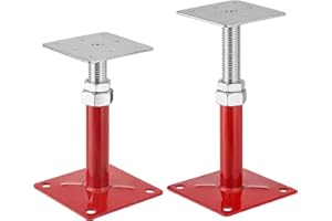 TRUCFUSION House Floor Jacks, 5-8" Height Range Adjustable Screw Jacks Post, Foundation Jacks for Leveling The Basement Floor, Load Capacity 5000lbs, 2PCS